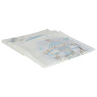 Baby Boys White & Blue Muslin Swaddles (3-Pack), 2, hi-res